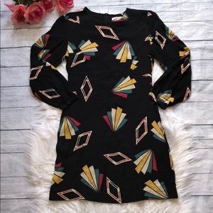 Ba&sh Geometric Violette Mini Black  Shift Dress